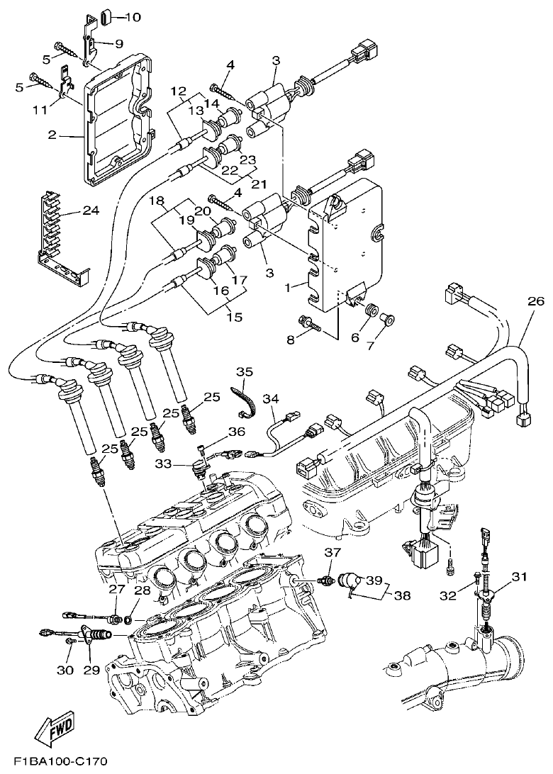 Yamaha FX10 ELECTRICAL 2 parts diagram